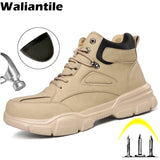 Steel Toe Safety Boots Men's For Construction Work Shoes Puncture Proof Steel Toe Indestructible Working Sneakers MartLion   