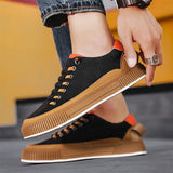 Men's Casual Sneakers Vulcanized Flat Shoes Designed Skateboarding Tennis Slip-on Walking Sports Mart Lion   