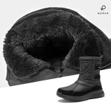Golden Camel Women Snow Boots Winter Thick Plush Waterproof Non-slip Thigh High Warm Fur Platform MartLion Black 40 