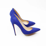 Pointed Shallow Mouth Suede Ultra-Thin High Heels 12cm Pumps Banquet Ladies Shoes MartLion   