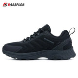 Baasploa Men's Hiking Shoes Wear Resistant Sneakers Non Slip Camping Outdoor Spring Autumn Waterproof MartLion 46 New Black 