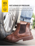 Waterproof Men's Welder Shoes Steel Toe Work Anti-spark Anti-smash Safety Slip On Chelsea Work Safety Boots MartLion   