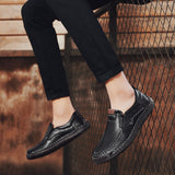 Leather Men's Casual Shoes Sneakers Breathable Loafers Luxury Moccasins Males Boat Mart Lion   