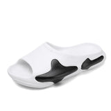 Men's Slippers Summer Breathable Beach Leisure Shoes Slip On Sandals Lightweight Soft Unisex Sneakers Zapatillas Mart Lion 6-White 7.5 