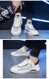 Summer Korean Mesh Breathable Casual Skateboard Shoes Lightweight White Men's Mart Lion   