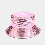 Gold Silver two-coloured Fisherman Hat Women Street double-sided Wearing Pot Hat Outdoor Leisure Foldable Hat MartLion Pink reversible 56-58cm 