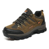 Outdoor Men's Sneaker Winter Couples Casual Shoes Mountaineering Shoes Men's Leather Walking Shoes Large Footwear MartLion Brown 39