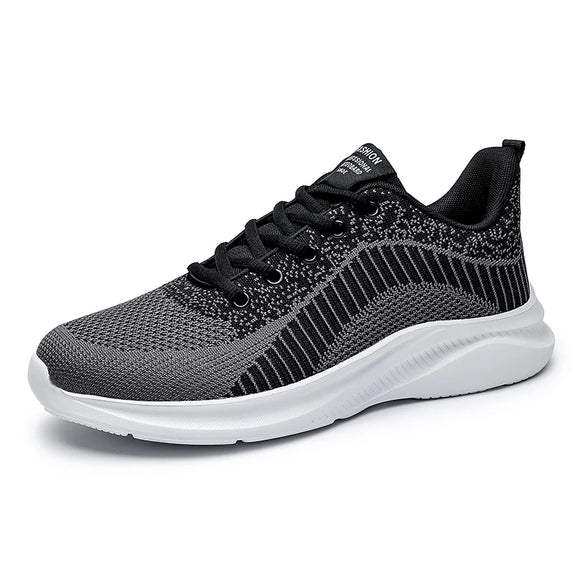 Men's Running Shoes Outdoor Casual Knitting Mesh Breathable Cushioning Sneakers Luxury Brands MartLion black 39 