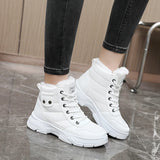 High Top Padded Women's Boots Casual Outdoor Snow Classic Faux Fur Cotton Shoes Anti-slip Footwear MartLion   