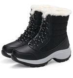 Women's Winter Boots Thick Sole Sloping Heel Ankle Outdoor Light Plush Warm Cotton Shoes MartLion   