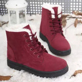 Women Boots Winter Ankle Winter Shoes Female Snow Mujer Warm Plush Mart Lion   