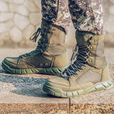 Men's Outdoor Desert Tactical Boots Army Green Ultralight Breathable Spring Autumn Hiking Training Shoes Combat Military MartLion   