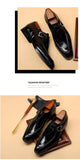 Classic Flat Shoes Men's Designer Formal Dress Leather Loafers Valentine Gifts Mart Lion   