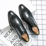 Oxfords Men's Shoes Red Sole Casual Party Banquet Daily Retro Carved Lace-up Brogue Dress MartLion   