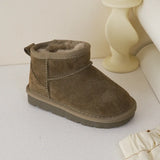 Winter Children Wool Snow Boots Boys Girls Genuine Leather Boots Baby Soft Cow Suede Cotton Shoes Kids Winter MartLion   