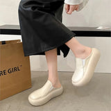 Thick bottom half slippers spring and autumn wear Muller shoes network red heelless lazy bread MartLion   