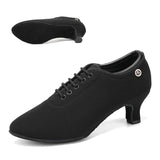 Shoes For Dance Closed Toe Women's Ballroom Modern Tango Salsa Training 5/7CM Heel MartLion 5CM Black A 35 CHINA