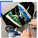 Lace-up Trend Men's Flat Platform Walking Casual Shoes Office Students Footwear Outdoor Sport Sneakers Zapatillas Mart Lion   