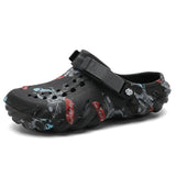 Men's Shoes Slippers Garden Flat Sandals Platform Summer Sneakers Outdoor Flip Flops Home Clogs MartLion 956-Black 40 