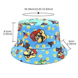 Super Mario Hat Anime Peripheral Cartoon mario Luigi Leisure Adult Outdoor Sunscreen Sunshade Fisherman Hat Holiday Gift MartLion   