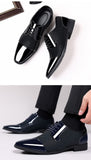 Men's Dress Shoes Breathable Casual Formal Wedding Party Dress Flats Lace Up Loafers Casual Mart Lion   