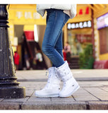 Winter thick women's snow boots Warm Plush Mid-calf Boots Non slip Waterproof Platform Snow Boot Casual Female White shoes MartLion