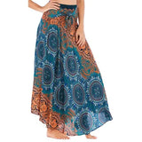 Summer Long Skirts Women Bottom Vintage Two Way Wear Beach Dress MartLion S00103-green One Size 