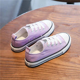 Spring Autumn Children Low-top Canvas Shoes Baby Soft Casual Girls White Board Sneakers Boys Breathable MartLion Lavender 36 