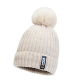 Winter Chenille Wool Hat Women's Padded Warm Knitted Women's Hats Cycling Pullover Hat MartLion Beige One Size 