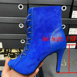 Women Dance Shoes Comfort Light Sandals High Heels Open Toe Gladiator Dancing Boots Woman's Mart Lion Royal Blue-8.5CM 37 China