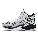 Basketball Shoes Children Breathable Non-slip Kids Sneakers Outdoor Gym Training Athletic Sneakers for Boys MartLion Black white 31 