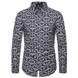 Dot-Print Casual Shirts for Summer Short Sleeve Regular Formal Clothing Men's Office Button Up Blouses Mart Lion ML-01 4XL  Fit 75-83Kg 