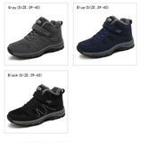 Winter Men's Boots Plush Leather Waterproof Sneakers Climbing Shoes Unisex Women Outdoor Non-slip Warm Hiking MartLion   