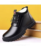 Men's Winter Leather Shoes Plush Warm Cotton Shoes Outdoor Casual Snow Boots Vacation MartLion   