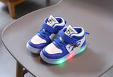 Children's Led Light Shoes Aoger Spiderman Boys Sneakers Girls Cartton Casual Breathable Kids Sport MartLion   