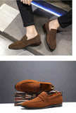 Men's Casual Shoes Suede Genuine Leather Slip-on Light Driving Loafers Moccasins Party Wedding Flat Mart Lion   