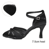 Modern Shoes Girls Women Latin Dance Ladies Ballroom Tango Closed Salsa Practice MartLion 7.5cm Black3 42 (26cm) CHINA