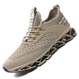 Men's Slip on Walking Running Shoes Blade Tennis Casual Sneakers Comfort Work Sport Athletic Trainer… MartLion Beige 39 