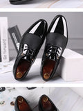 Men's Dress Shoes Formal Lace-Up Oxford Wedding Pointy Shoes Oxfords MartLion   