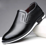 Oxford Shoes  Men's Shoes Men Formal Shoes Male Wedding Dress Loafers Slip on Shoes MartLion Black-B 44 