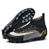 Soccer Shoes Society Ag Fg Football Boots Men's Soccer Breathable Soccer Ankle Mart Lion 2588G Black cd Eur 38 