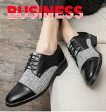 Black Men's Dress Shoes Comfy Brogue Lightweight Leather Office Zapatos De Vestir MartLion   
