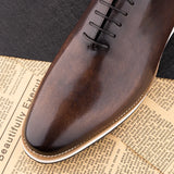Men's Dating Wedding Leather Shoes Casual Genuine Cow Leather Sneakers Flat Dress Driving Luxury Handmade MartLion   