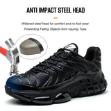 Air Cushion Men's Safety Shoes Anti-smash Steel Toe Shoes Anti-puncture Work Boots Protective Sport MartLion   