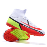 Football Shoes Men's Soccer Spikes Cleats Ankle Protect Lightweight Elastic Non Slip TF AG Competition Training MartLion   