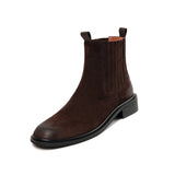 Autumn Women Boots Brown Chelsea Genuine Leather Shoes Winter Retro Leather Ladies MartLion Brown-Autumn 34 