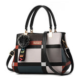 Luxury Handbag Women Stitching Wild Messenger Bags Plaid Shoulder Bag Female Totes Checked Handbag Mart Lion Black China 