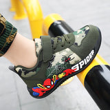 Shoes Children Camouflage Green Sneaker For Kid Walking PU Breathable MartLion   