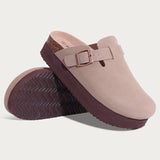 Men's Suede Mules Cork Clogs Platform Sandals Clogs Slippers Outdoor Soft Heeled With Arch Support MartLion   