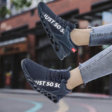 Casual Unisex Sneakers Breathable Mesh Footwear Trendy Light Outdoor Running Shoes Zapatos de Hombre MartLion Dark blue 36 